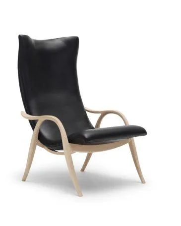 Carl Hansen FH429 SIGNATURE -nojatuoli, saippuoitu tammi/musta nahka