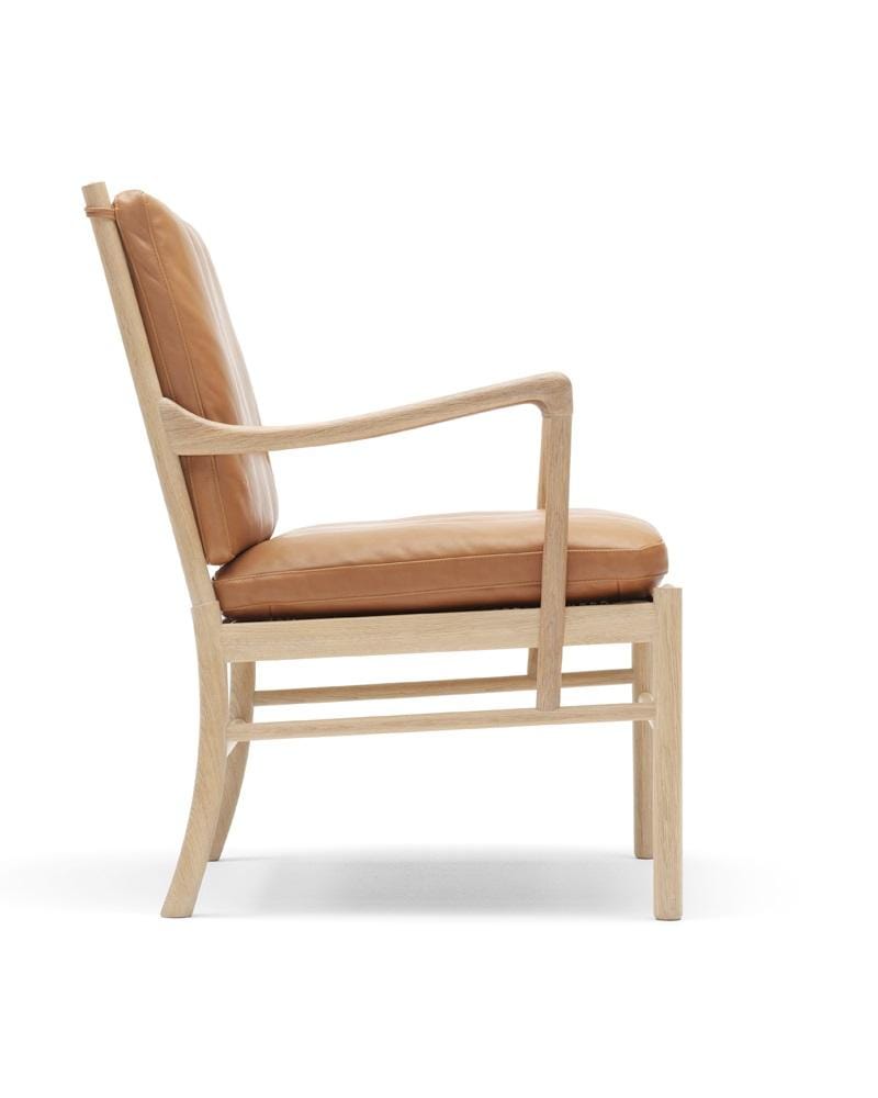 Carl Hansen OW149 armchair, soaped oak/brown leather - Image 2