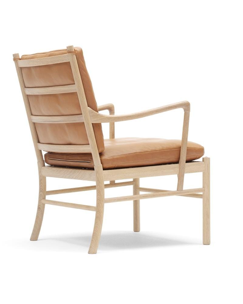 Carl Hansen OW149 armchair, soaped oak/brown leather - Image 3