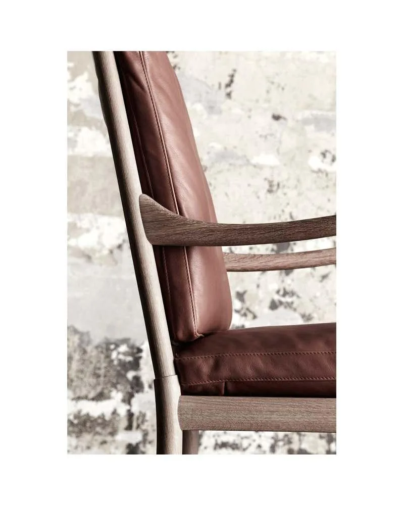 Carl Hansen OW149 COLONIAL -nojatuoli, saippuoitu tammi/musta nahka - Image 8
