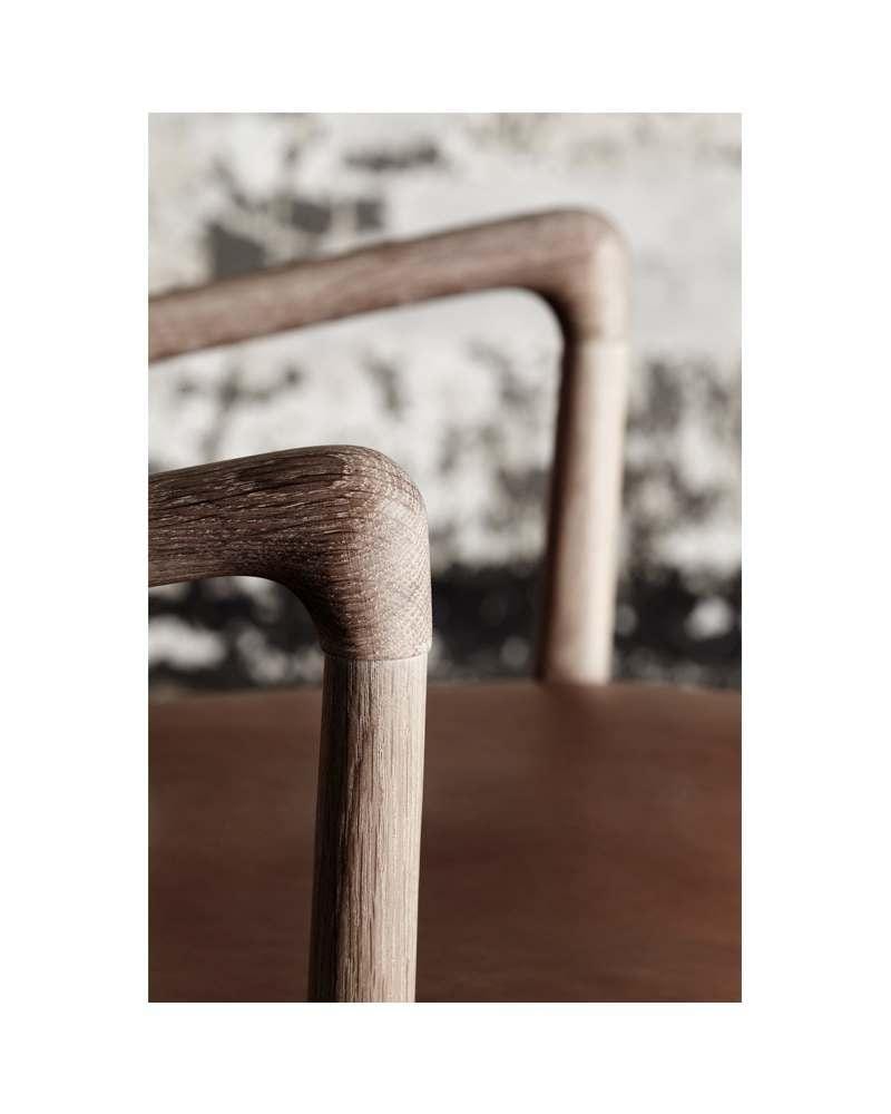 Carl Hansen OW149 armchair, oiled oak / brown leather - Image 3