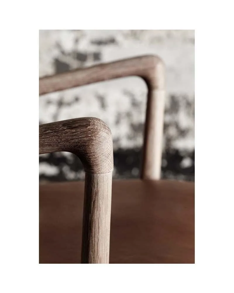 Carl Hansen OW149 COLONIAL -nojatuoli, saippuoitu tammi/musta nahka - Image 6