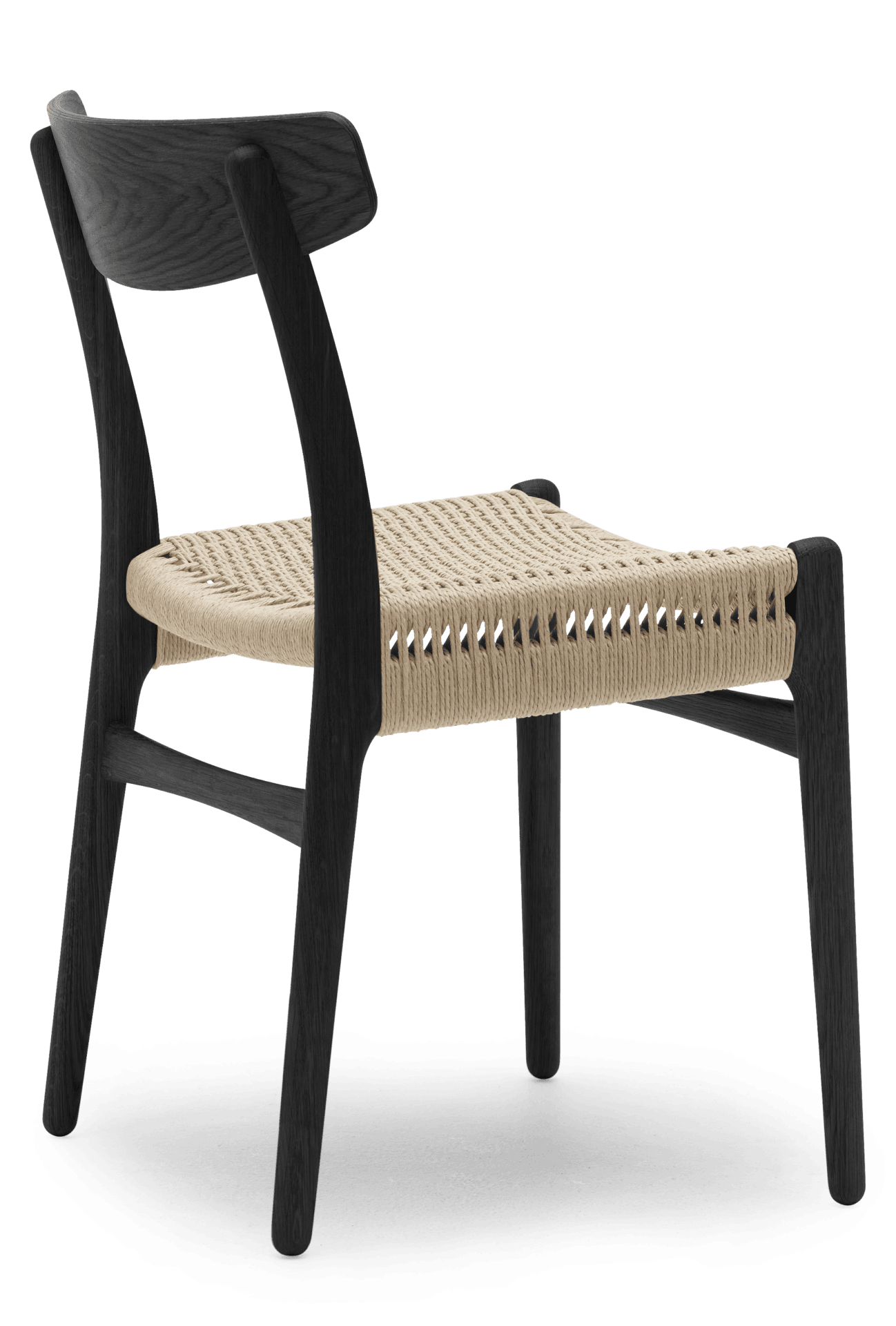 Carl Hansen CH23 chair, black oak / natural paper cord - Image 3