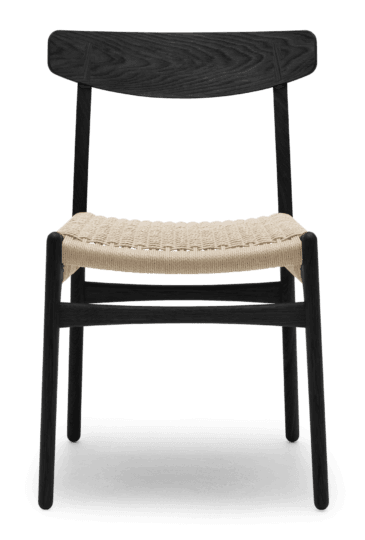 Carl Hansen CH23 chair, black oak / natural paper cord