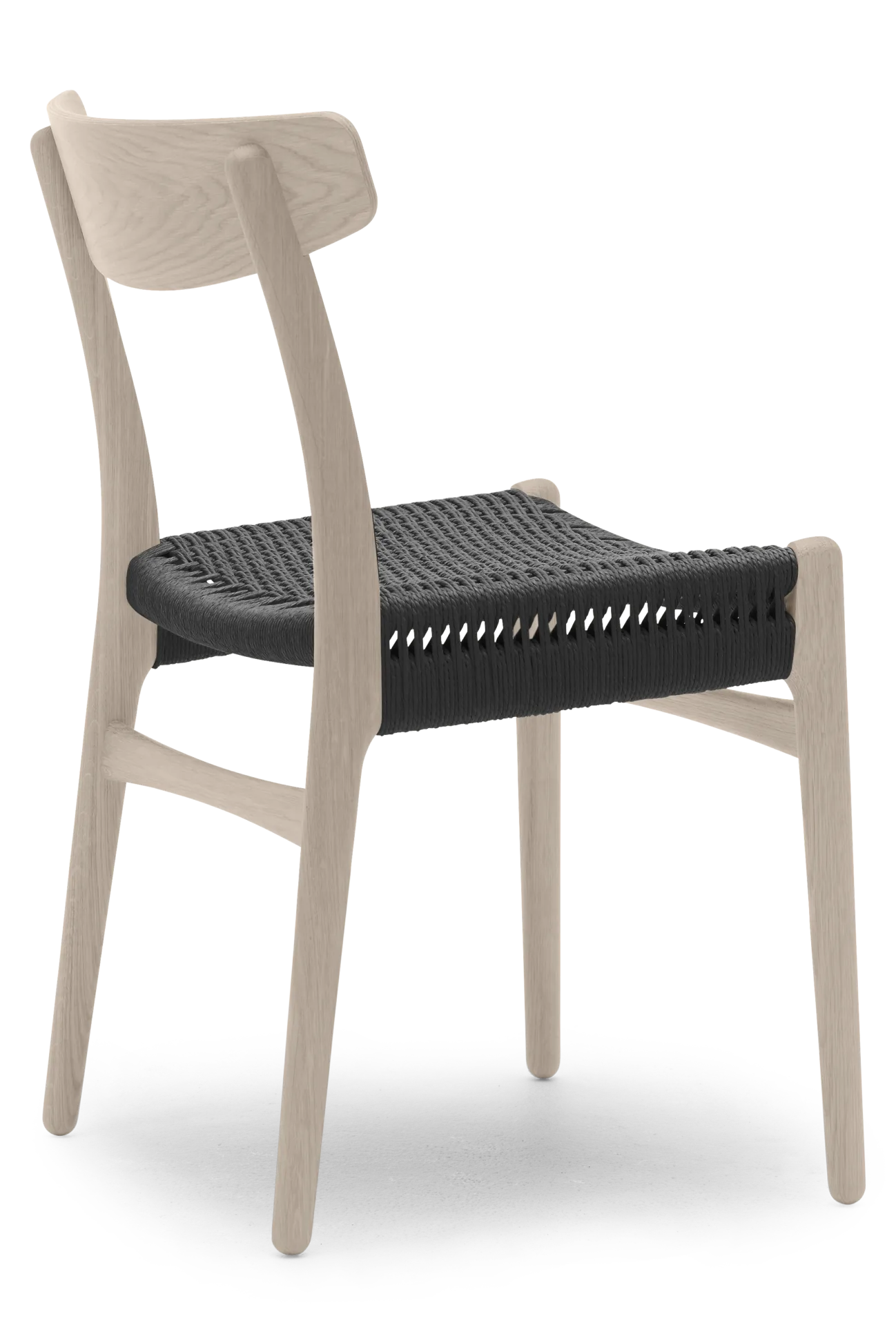 Carl Hansen CH23 chair, soaped oak / black paper cord - Image 3