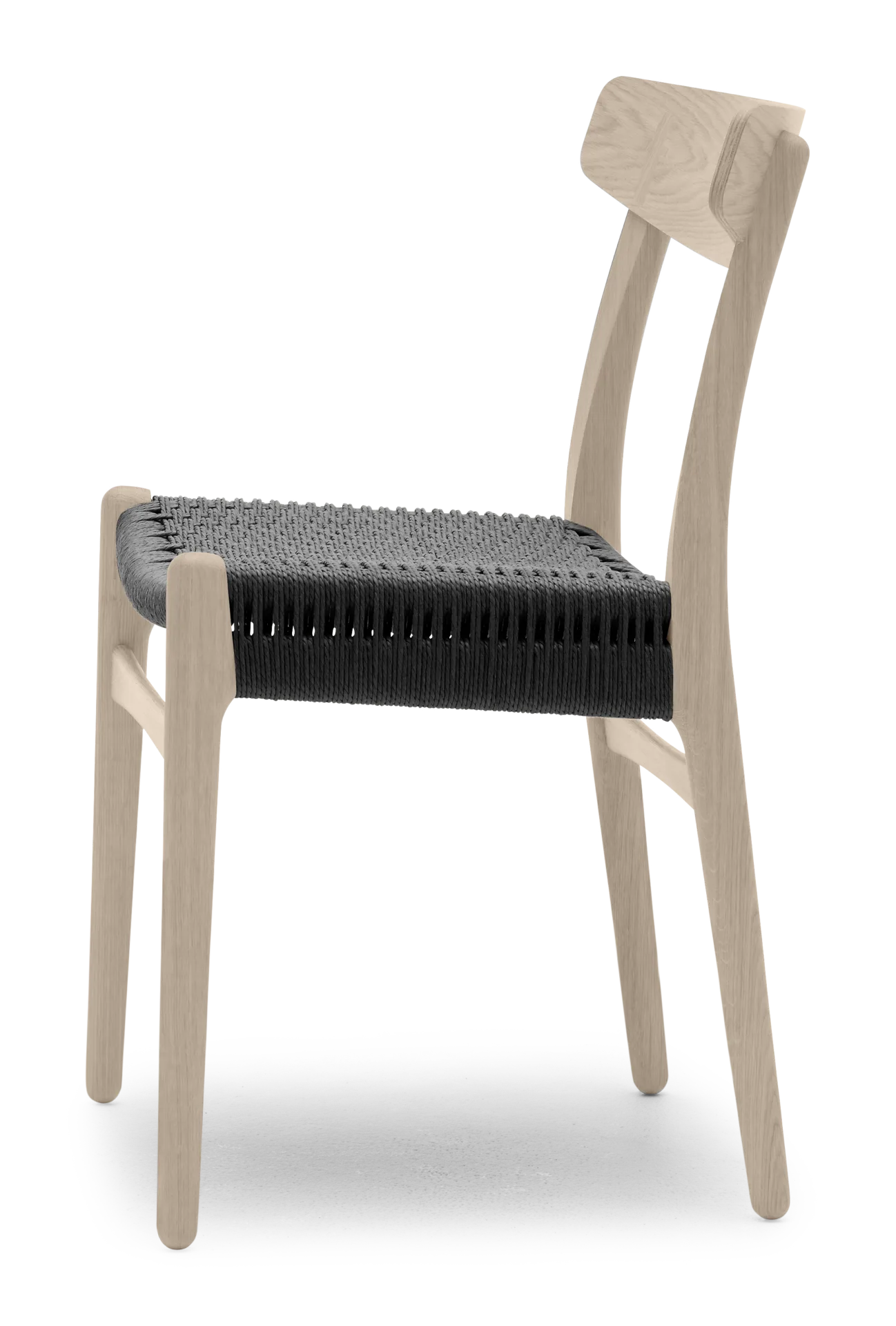 Carl Hansen CH23 chair, soaped oak / black paper cord - Image 2
