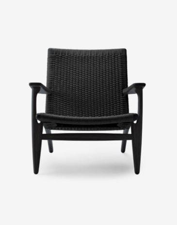 Carl Hansen CH25 -tuoli, musta tammi/musta paperinaru