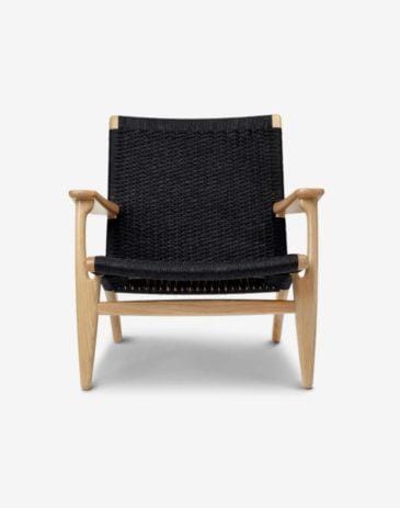 Carl Hansen CH25 -tuoli, lakattu tammi/musta paperinaru