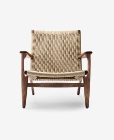 Carl Hansen CH25 -tuoli, öljytty pähkinä/luonnonvärinen paperinaru