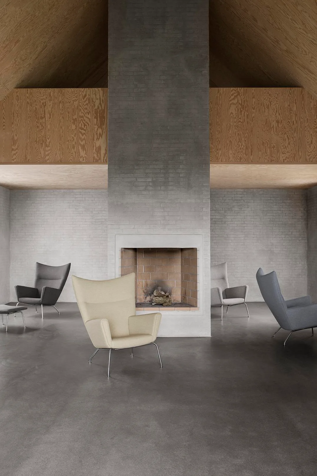Carl Hansen CH445 WING -armchair, grey - Image 3
