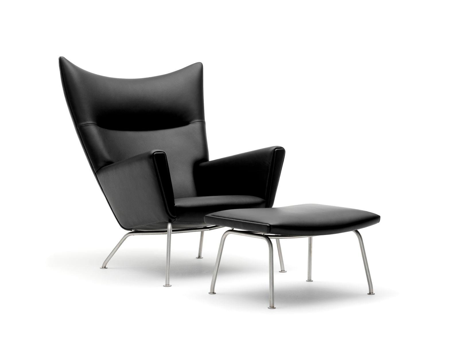 Carl Hansen CH446 jalkarahi, musta nahka - Image 2
