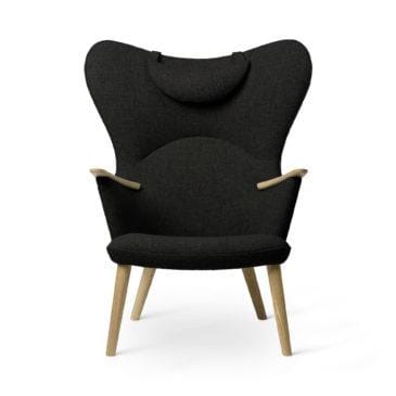 Carl Hansen CH78 MAMA BEAR armchair, dark green / oiled oak