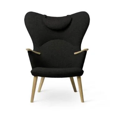 Carl Hansen CH78 MAMA BEAR armchair, dark green / oiled oak