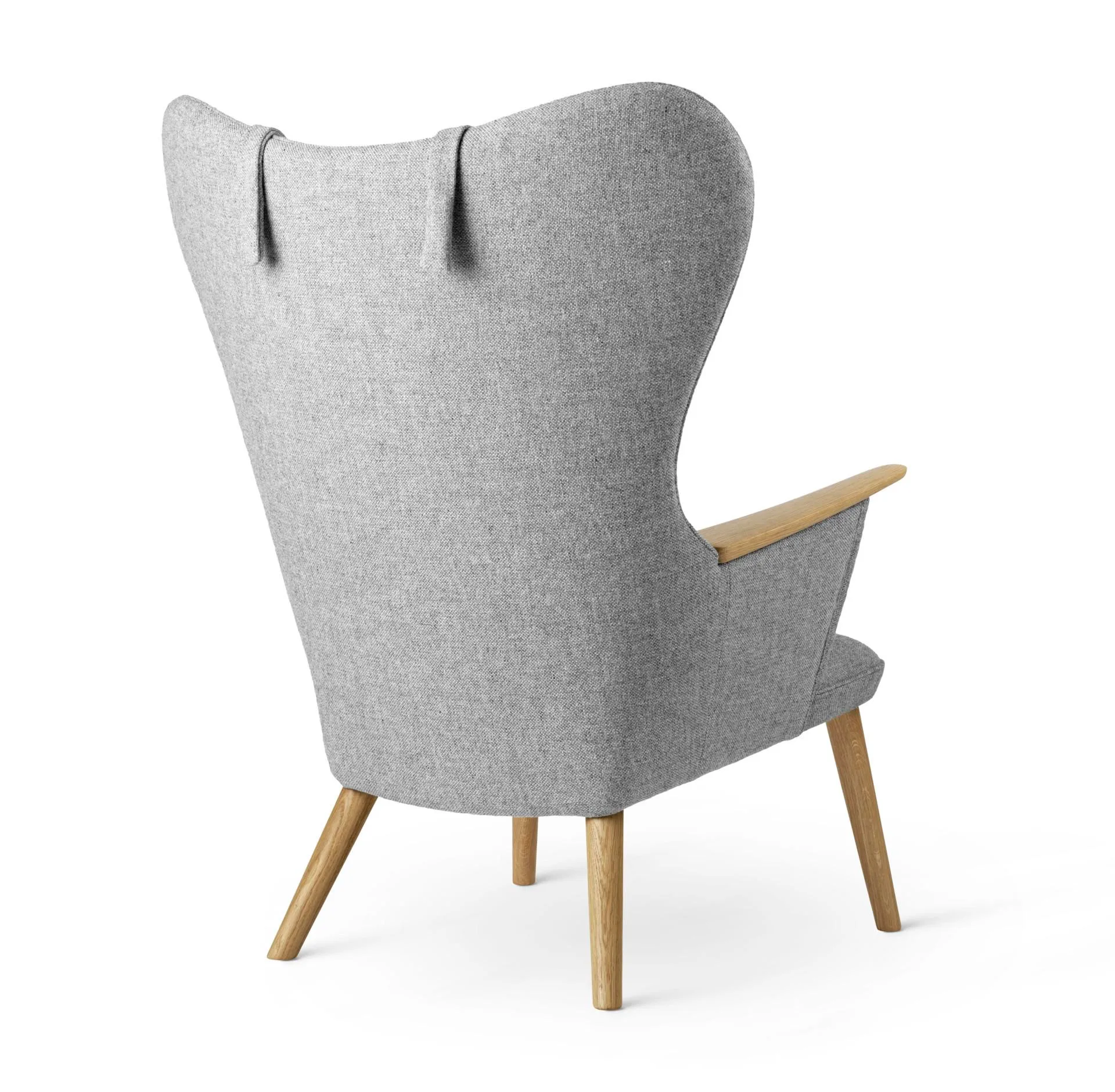 Carl Hansen CH78 MAMA BEAR armchair, light grey / oiled oak - Image 3