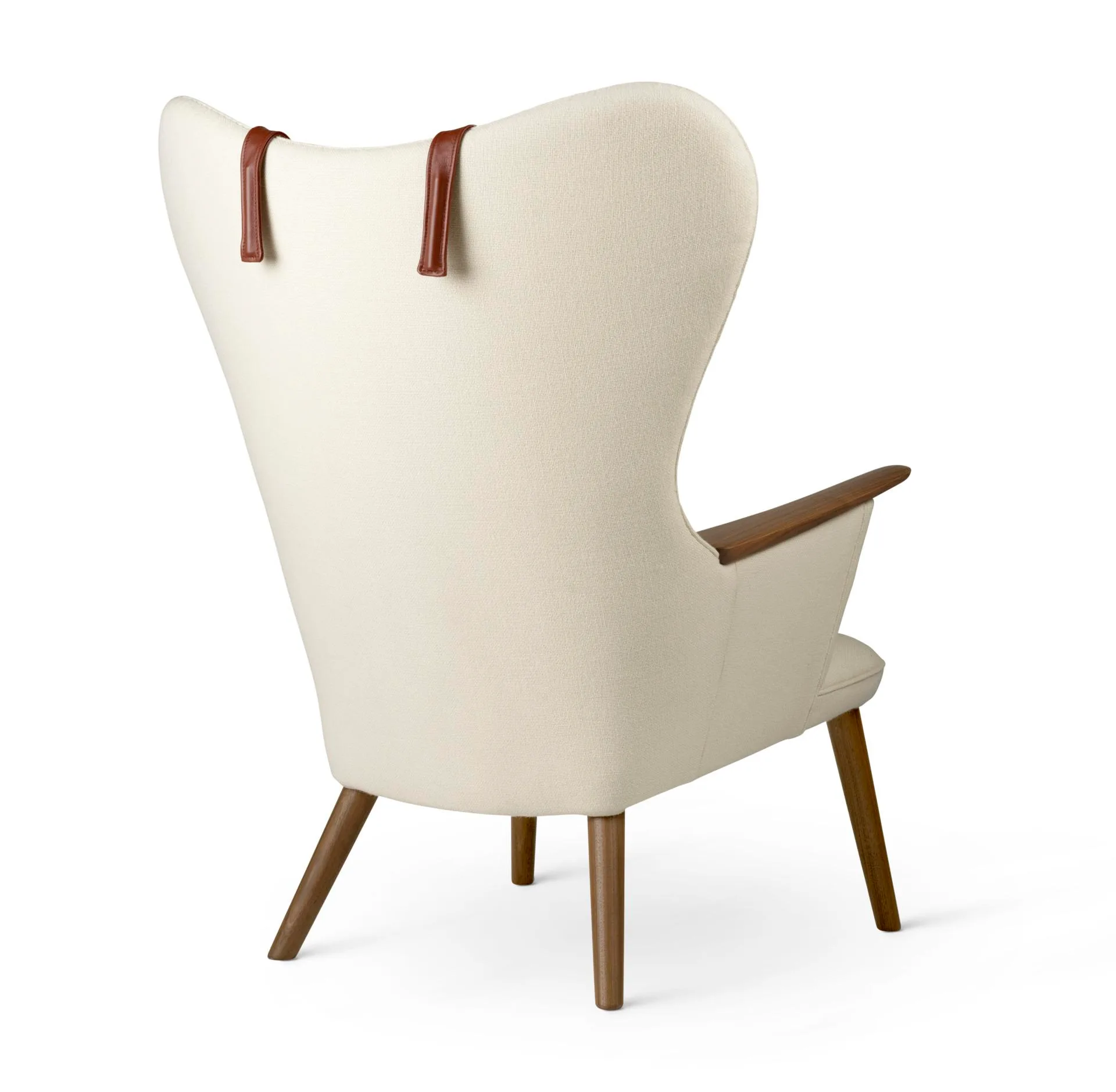 Carl Hansen CH78 MAMA BEAR armchair, white / oiled walnut - Image 3