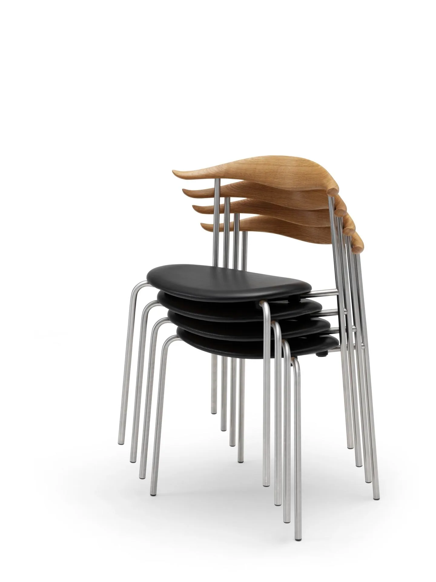 Carl Hansen CH88P -tuoli, öljytty tammi/musta nahka - Image 5