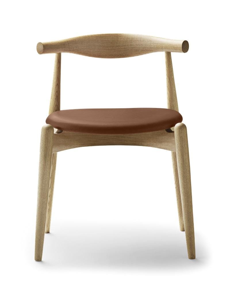 Carl Hansen CH20 chair, oiled oak / brown leather