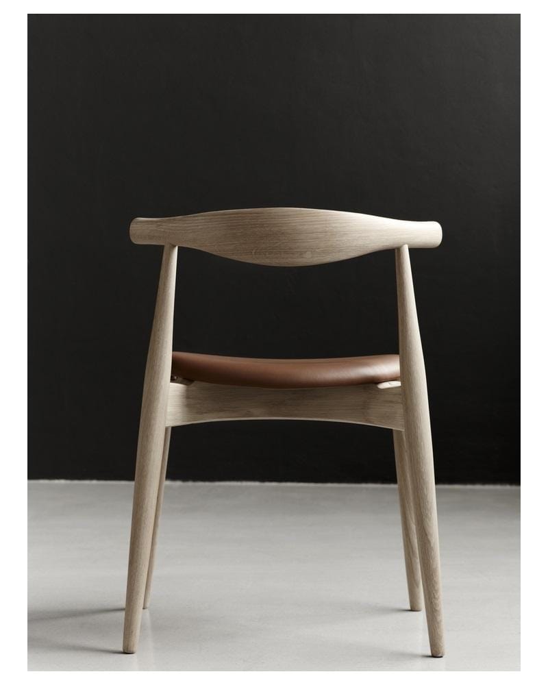 Carl Hansen CH20 -tuoli, valkoöljytty tammi/vaalea nahka - Image 3