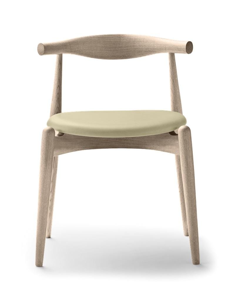 Carl Hansen CH20 -tuoli, valkoöljytty tammi/vaalea nahka