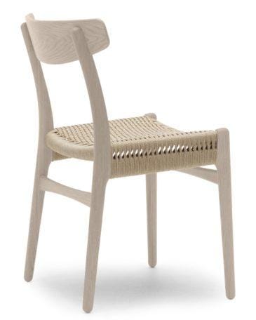 Carl Hansen CH23 -tuoli, valkoöljytty tammi/luonnonvärinen paperinaru