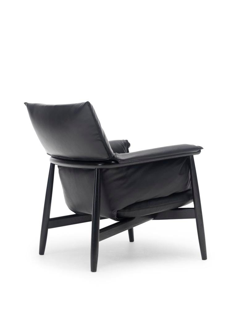 Carl Hansen E015 EMBRACE lounge chair, black painted oak / leather - Image 2