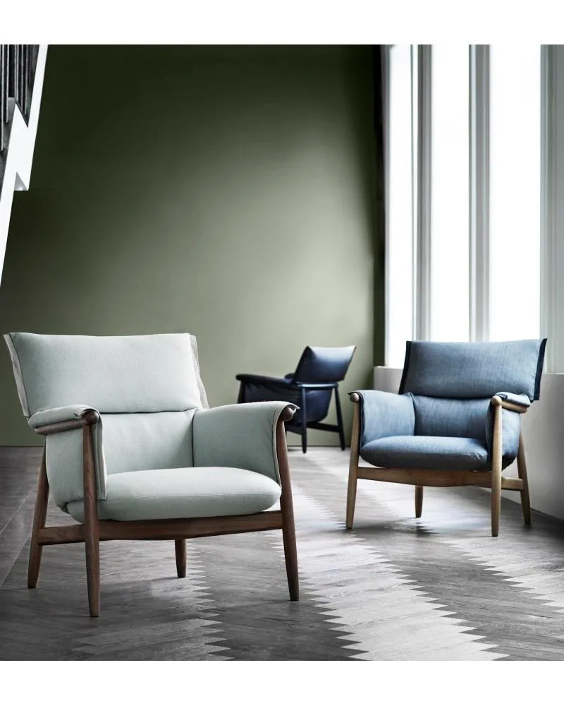 Carl Hansen E015 EMBRACE armchair, oiled oak / fabric upholstery - Image 5