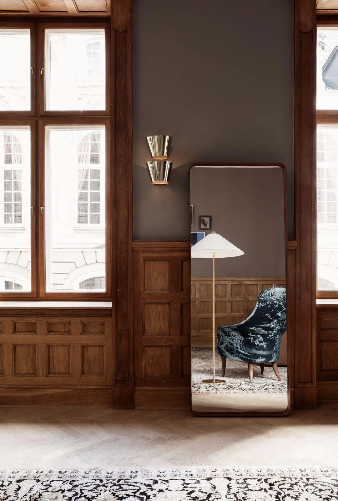 GUBI ADNET RECTANGULAR -peili, 70x180cm, musta - Image 3