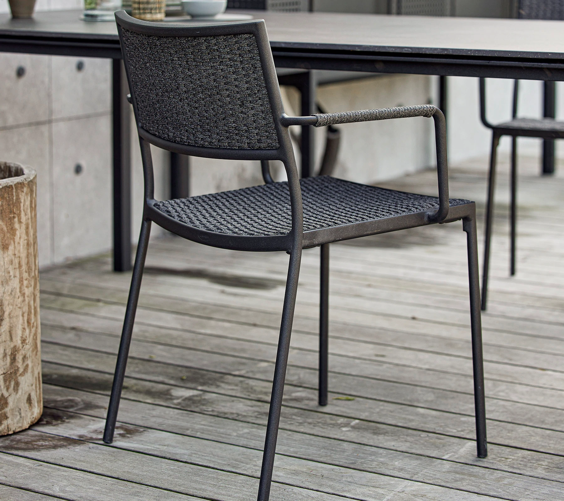 Cane-line LESS chair, dark grey - Image 5