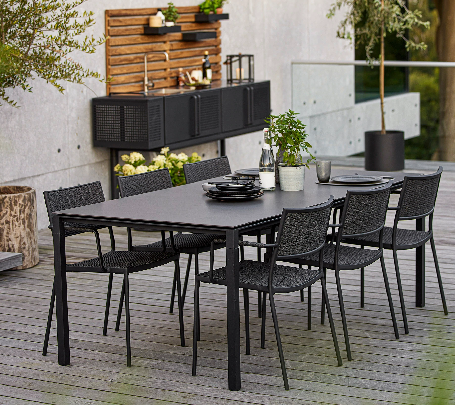 Cane-line LESS chair, dark grey - Image 3