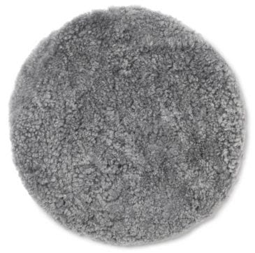 Skinnwille CURLY topattu istuinpäällinen, pyöreä, hopeanharmaa