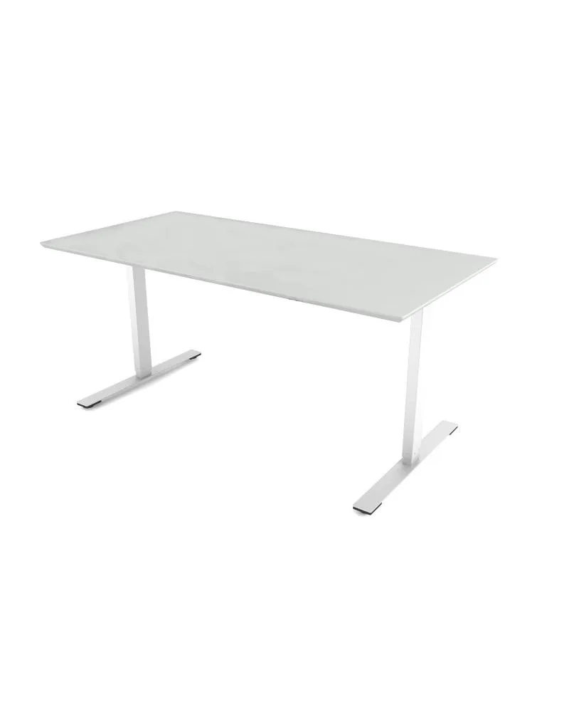 Dencon DELTA electric table 160x80 cm, white
