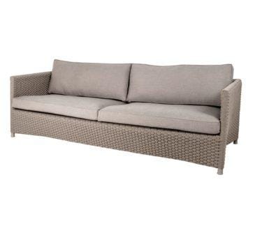 Cane-line DIAMOND 3-istuttava sohva, taupe