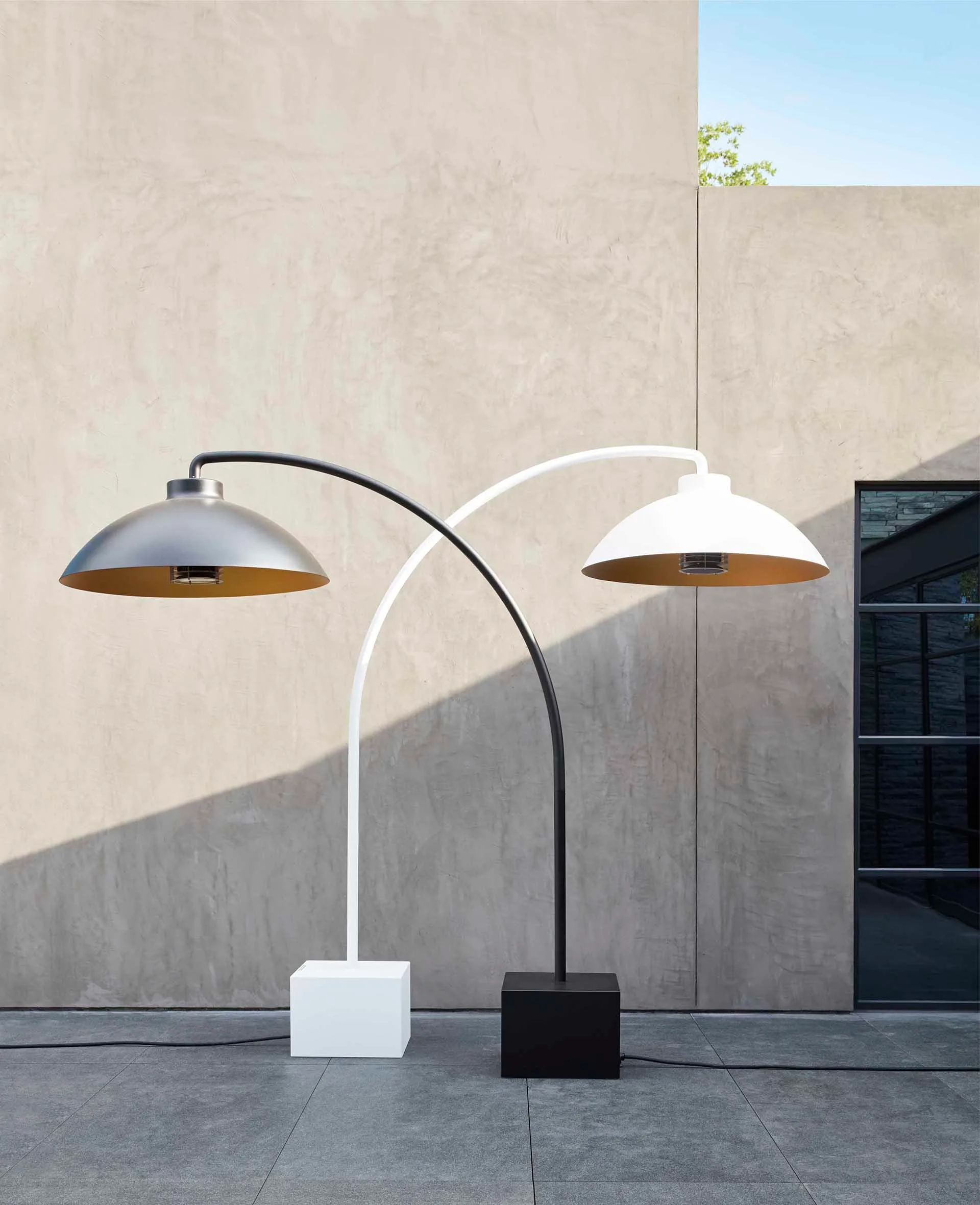 Heatsail DOME -heating floor lamp, white