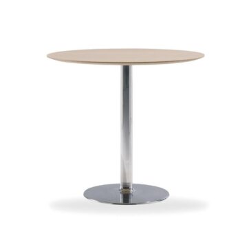 Andreu World DUAL -baaripöytä, Ø80cm, tammikuvioitu laminaatti/alumiini ME05201
