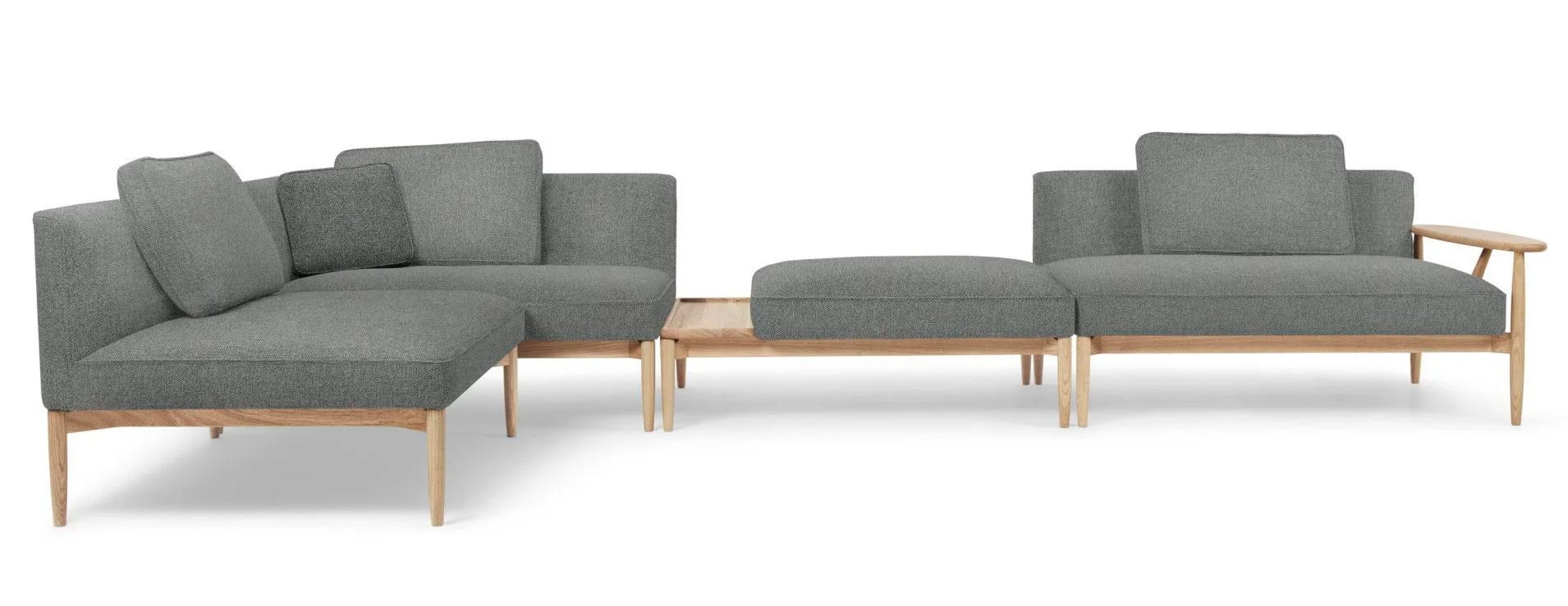 Carl Hansen EMBRACE -sofa, oiled oak / grey