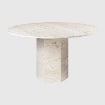 GUBI EPIC dining table Ø130 cm, white