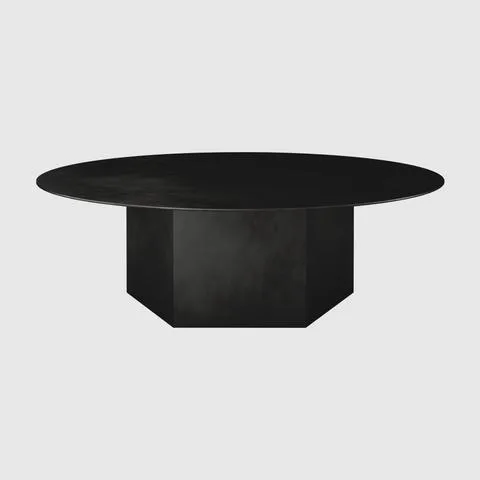 GUBI EPIC coffee table Ø110 cm, black steel