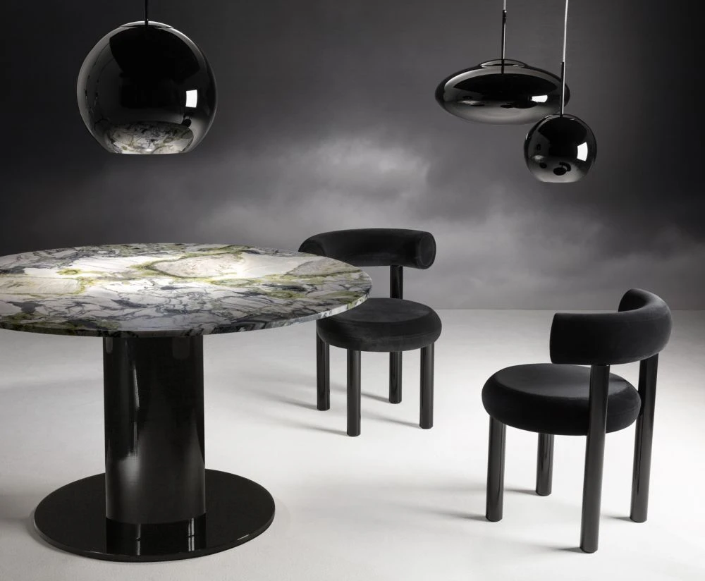 Tom Dixon FAT dining chair, black velvet - Image 2