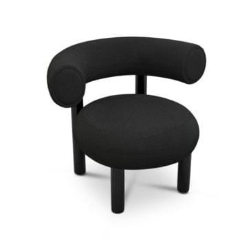 Tom Dixon FAT -nojatuoli, Hallingdal-kangas musta/musta metalli