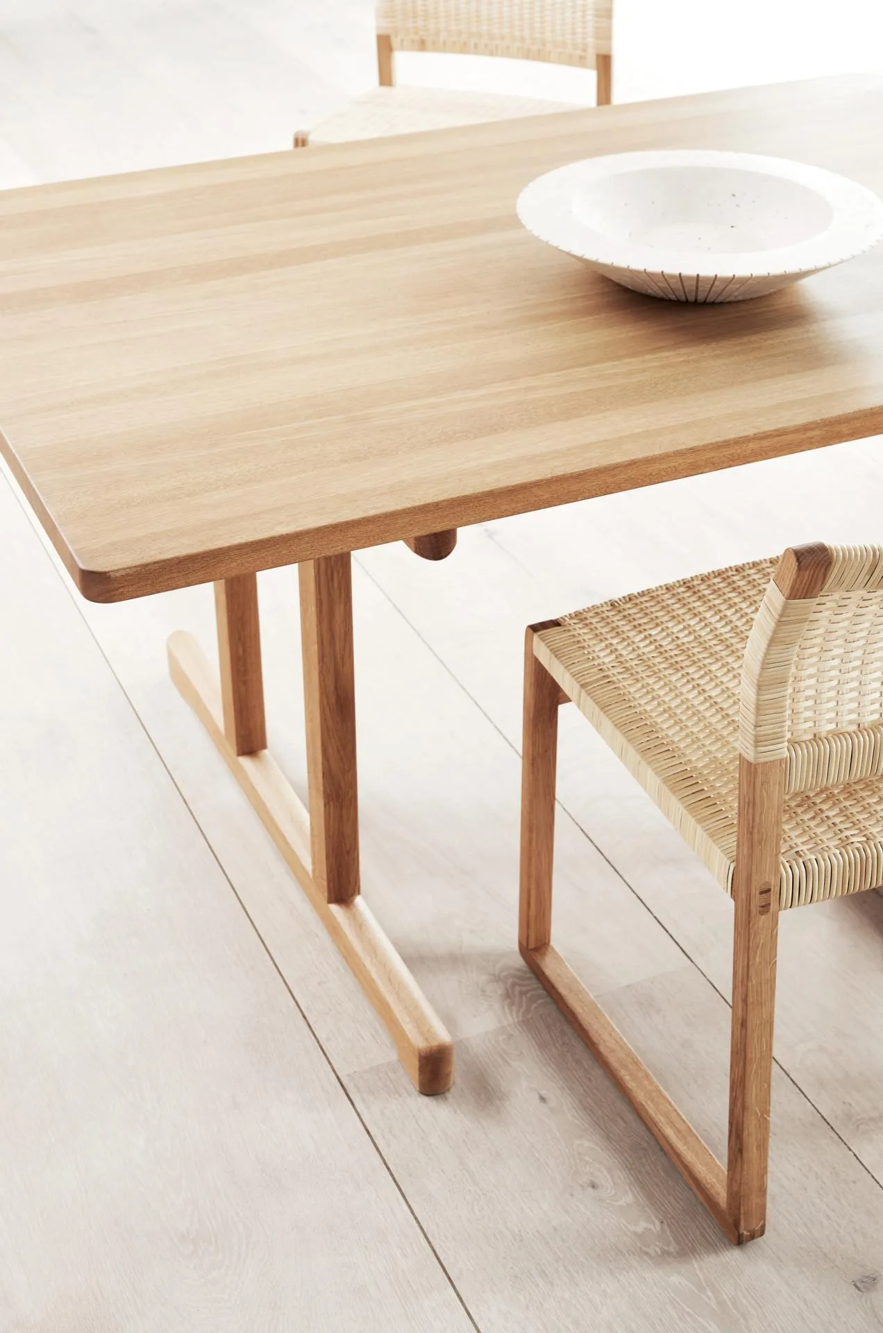 Fredericia BM86 6286 -dining table, 195x97,5 cm, light oiled oak - Image 4