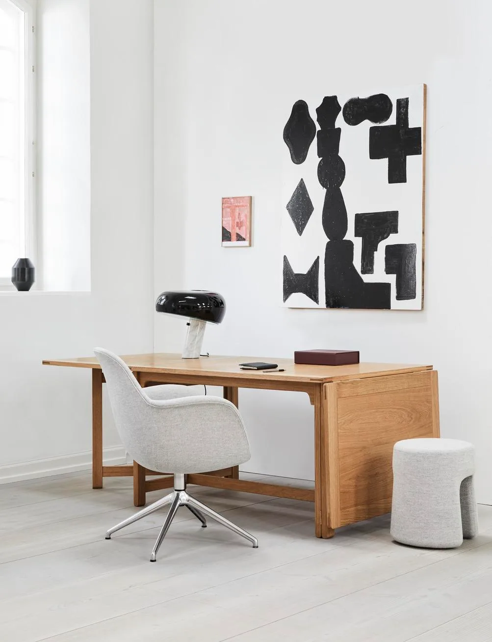 Fredericia BM71 LIBRARY -dining table, 126-252 x 93 cm, oiled oak - Image 6