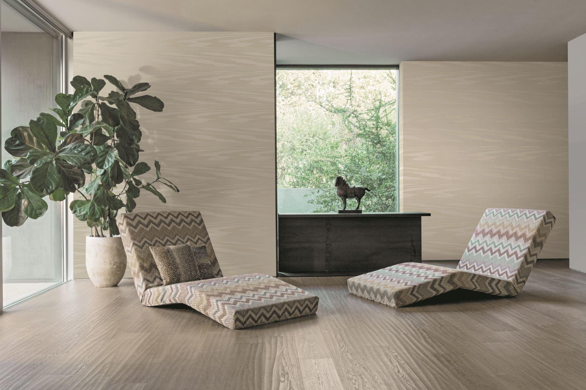 Missoni Home Fiamma flock - tapetti, vaaleanharmaa - Image 2