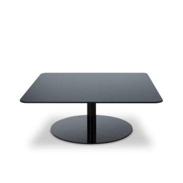 Tom Dixon FLASH coffee table, square, black glass table top / black base