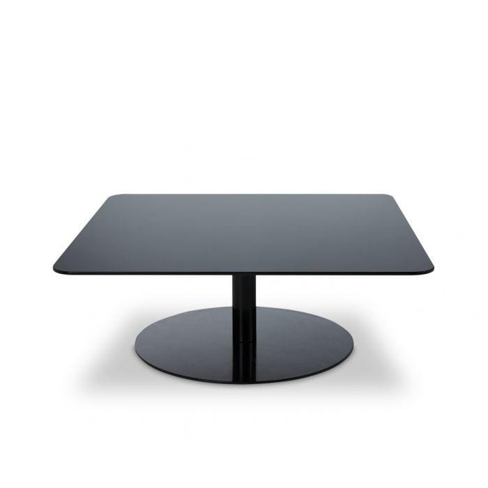 Tom Dixon FLASH -sohvapöytä, neliö, musta lasikansi/musta jalka