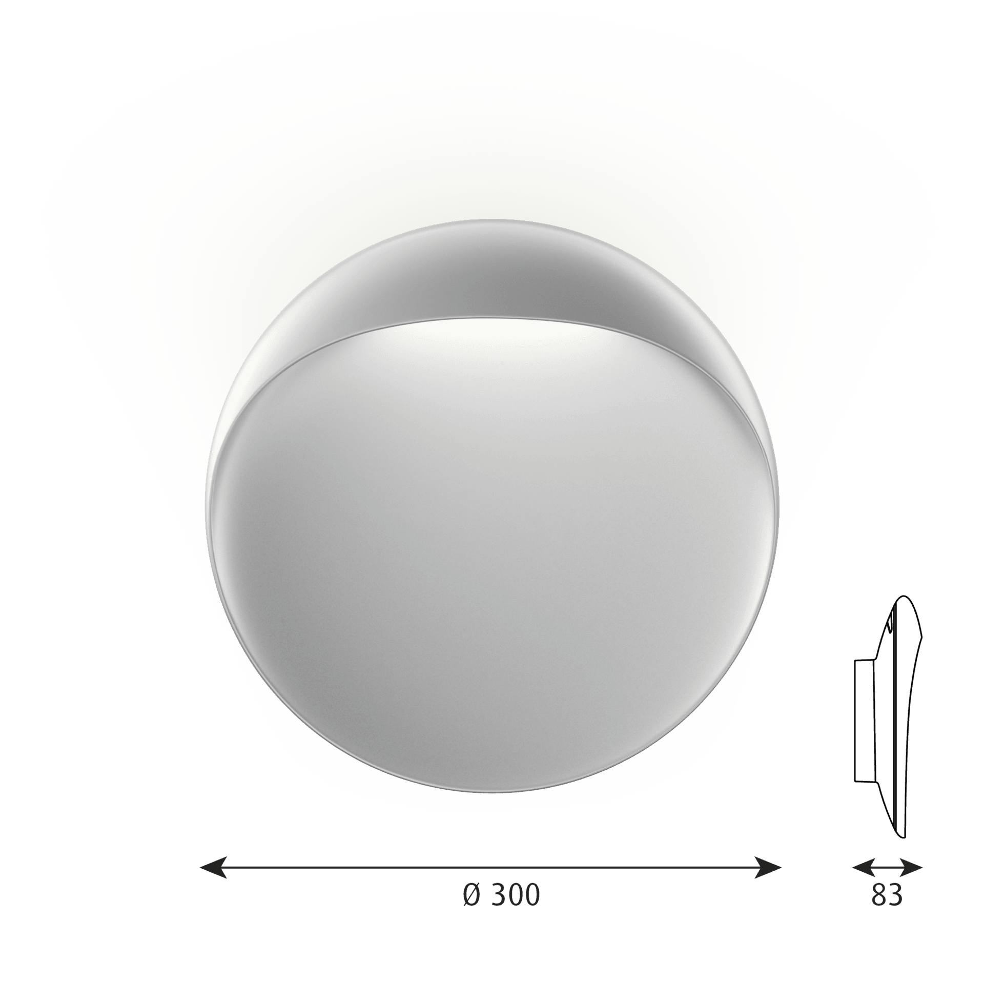 Louis Poulsen FLINDT -seinävalaisin, Ø30cm, alumiini, IP65 - Image 2
