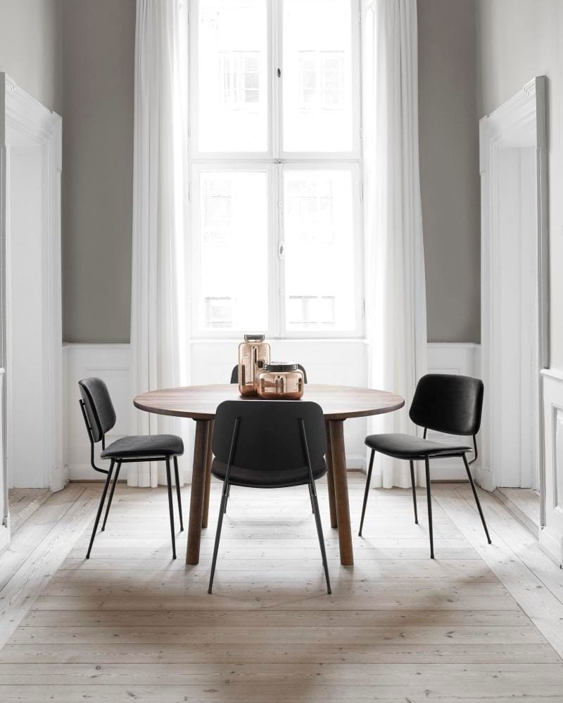 Fredericia SØBORG -tuoli, musta tammi/luonnonvärinen nahka/musta, istuin verhoiltu - Image 3