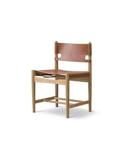 Fredericia THE SPANISH DINING CHAIR, öljytty tammi/konjakkinahka