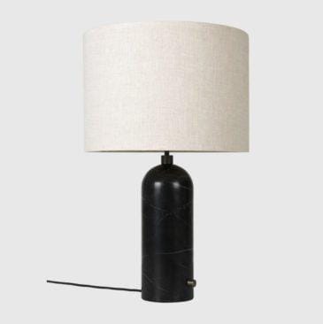 GUBI GRAVITY table lamp large, black marble / canvas
