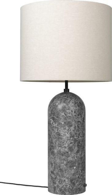 GUBI GRAVITY XL -floor lamp low, grey marble / canvas