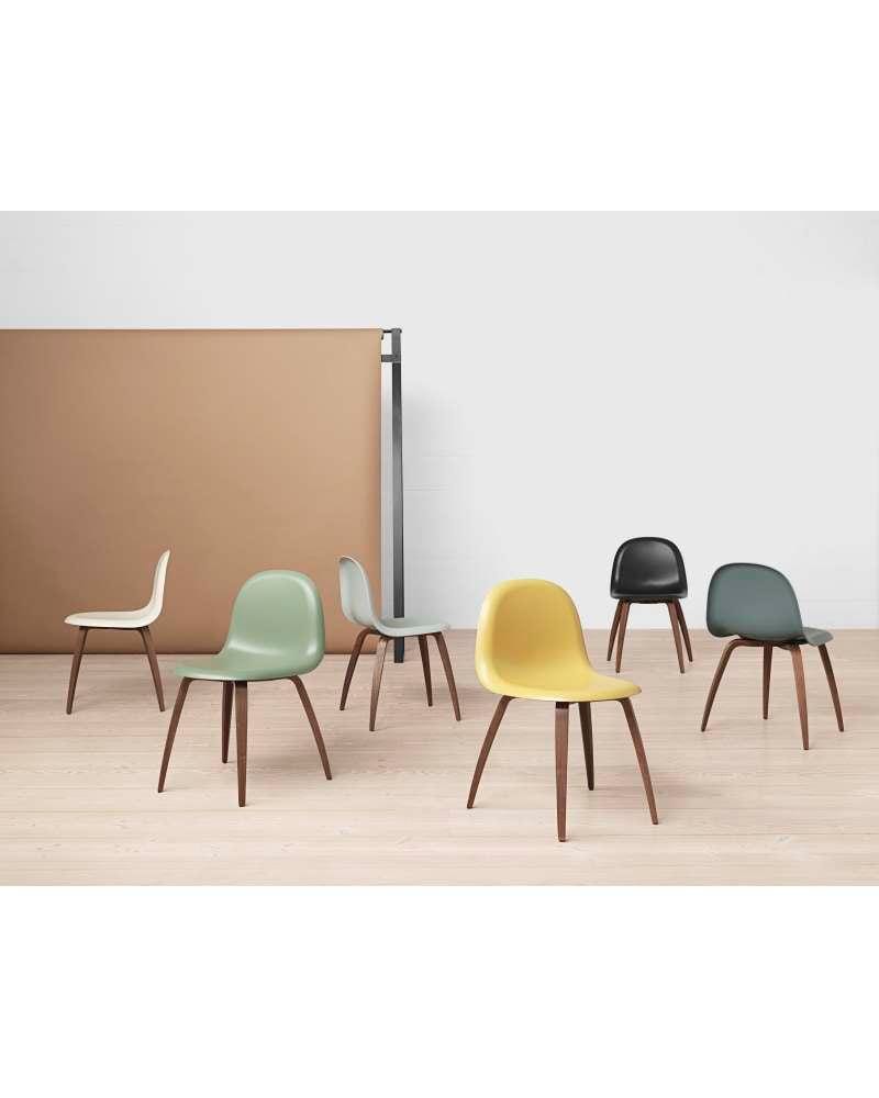 GUBI 3D chair, walnut/black, sledge base - Image 4